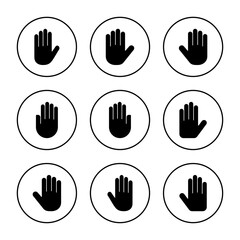 Obraz premium Hand icon vector. hand sign and symbol. palm