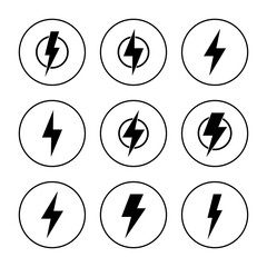 Lightning icon vector. electric sign and symbol. power icon. energy sign
