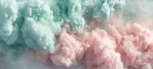 Colorful Liquid Paint, Pink and Blue