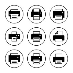 Obraz premium Print icon vector. printer sign and symbol