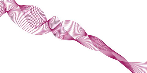 abstract background with colorful waves design 3d rendering A wave of particles. pink wave background. red lines vector banner template. Suit for poster, cover, banner, brochure Vector Illustration.