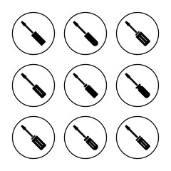 Screwdriver icon vector.tools sign and symbol