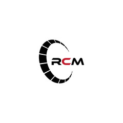 RCM logo. R C M design. White RCM letter. RCM, R C M letter logo design. Initial letter RCM letter logo set, linked circle uppercase monogram logo. R C M letter logo vector design.	
