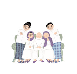 cute family character illustration