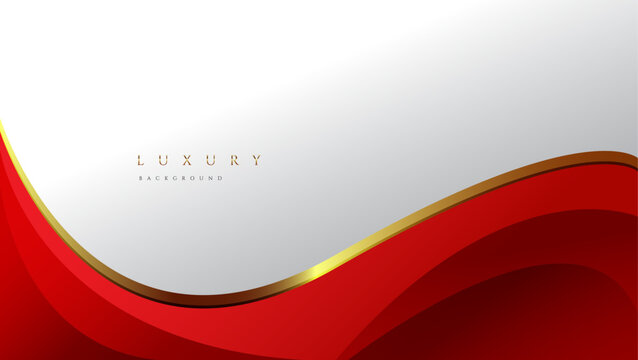 abstract red and gold background with wavy shape. corporate background design