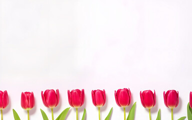 tulips flower background with copy space