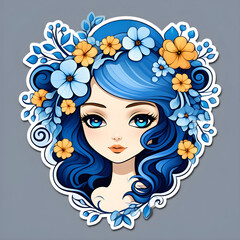 꽃과 사람, 헤어 스타일, 꽃으로 장식된 머리 모양