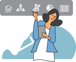 Business and financial performance concept, illustration.