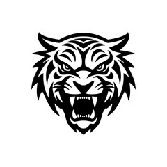 Fototapeta premium angry tiger head logo