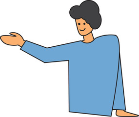 Business people in various characters working in the office