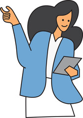 Business people in various characters working in the office