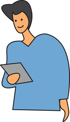 Business people in various characters working in the office