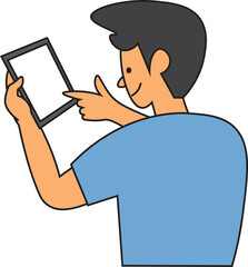 Business people in various characters working in the office