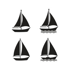 sailboat icon design