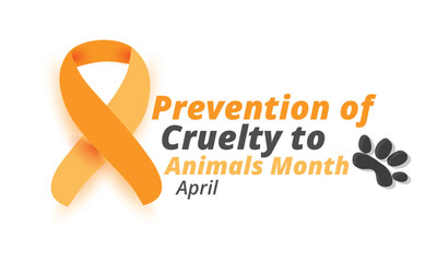 Prevention of cruelty to animals month. background, banner, card, poster, template. Vector illustration.