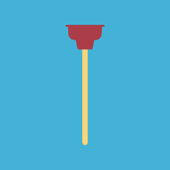 vector plunger design, flat design isolated background. cleaning equipment design