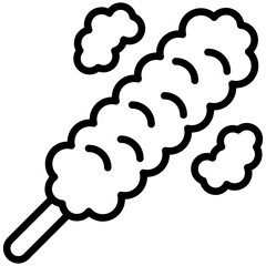 Feather Duster black outline icon, relate to housekeeping. use for UI or UX kit, web and app development.
