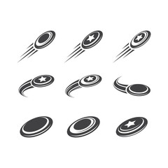 frisbee logo icon set