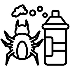 Dust Mite black outline icon, relate to housekeeping. use for UI or UX kit, web and app development.