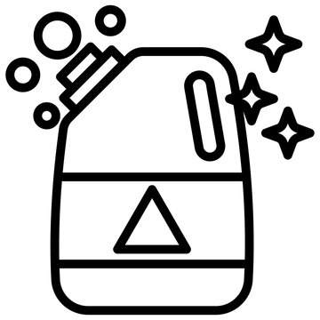 cleaning product container with bubbles and stars clip art preview