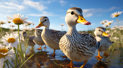 Obraz premium duck in the water