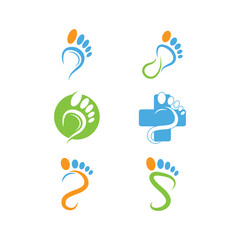 Fototapeta premium foot care logo icon set
