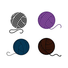 yarn ball icon design vector
