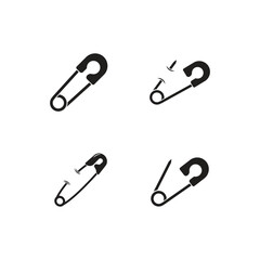 safety pin icon set