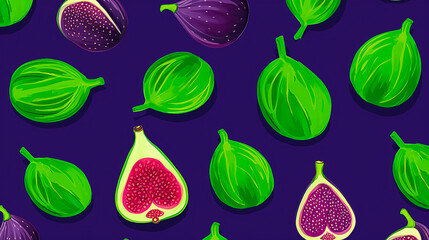 clip art of fresh black fig