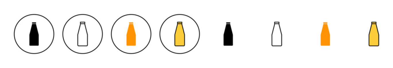 Bottle icon set vector. bottle sign and symbol - obrazy, fototapety, plakaty