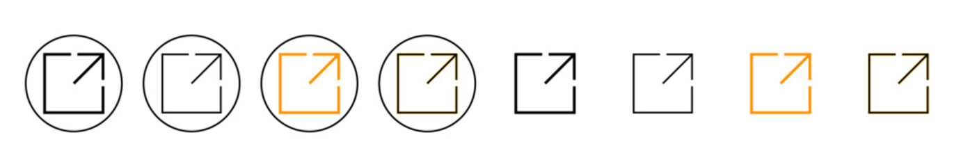 External link icon set for web and mobile app. link sign and symbol. hyperlink symbol