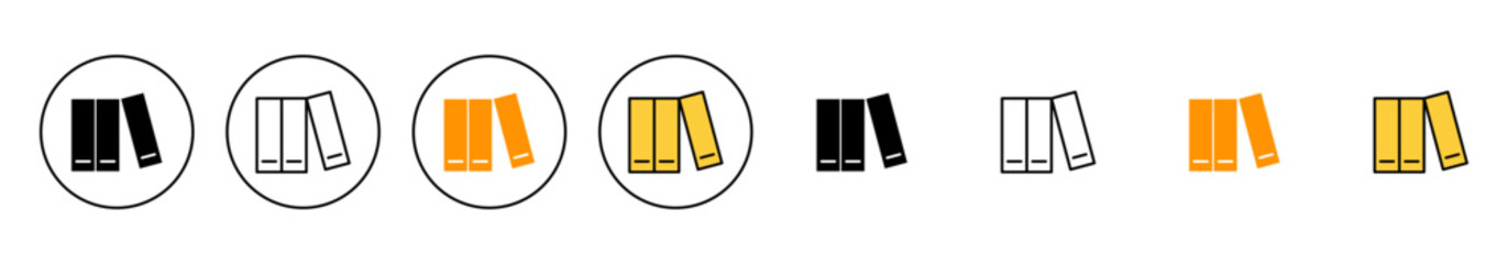 Library icon set vector. education sign and symbol