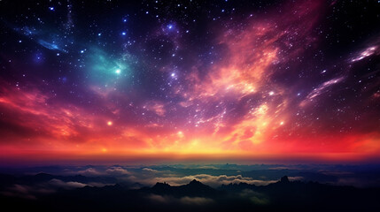 sunrise in the clouds