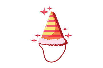New Year Party Hat Sticker Design