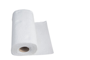 toilet paper isolated on white