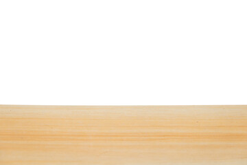 The wooden table with a blank background