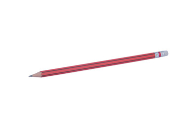 red pencil isolated on white background