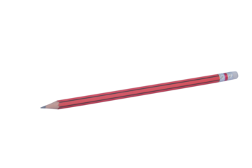 red pencil isolated on white background