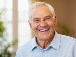 Fototapeta na wymiar Portrait of an Elderly Man with a Gentle Smile