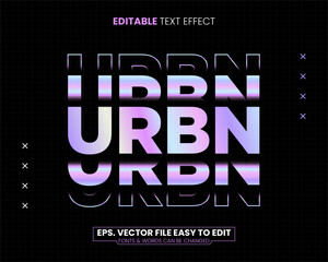 holographic editable text effect