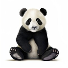 Obraz premium cute baby panda sitting down,