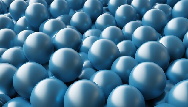 Sea of uniform blue spheres in close-up © Maule
