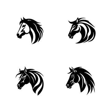 collection of horse head logos