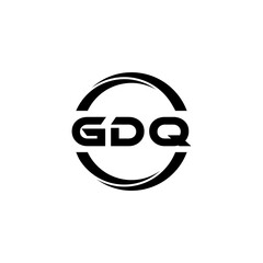 GDQ letter logo design with white background in illustrator, cube logo, vector logo, modern alphabet font overlap style. calligraphy designs for logo, Poster, Invitation, etc.