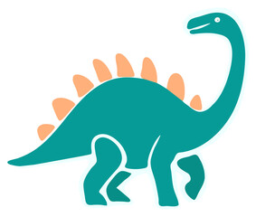 Dinozaur ilustracja - obrazy, fototapety, plakaty