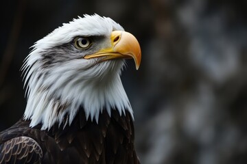 close up eagle on blur background natural . Ai generation