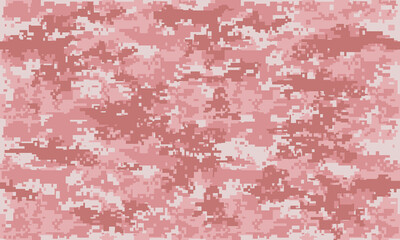 Pink texture military camouflage repeats seamless army hunting background. Girly Camo. - 704755254