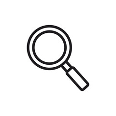 Magnifying glass icon on transparent background