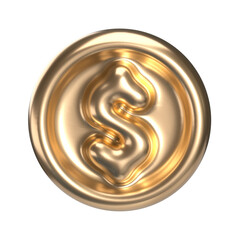 3D Gold money icon