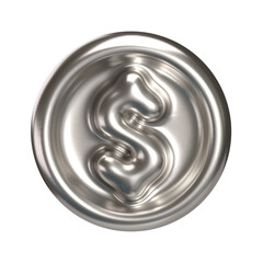 3D Metal money icon